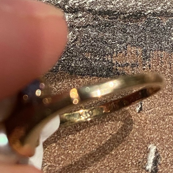 Vintage Double Pearl and Topaz 10k Ring - Size 7 - Picture 6 of 6